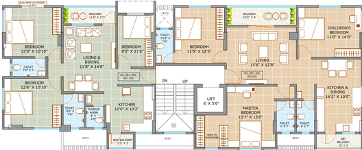 Floor Plan of Epitomee Radiance Residency in Baner, Pune - Image 78747