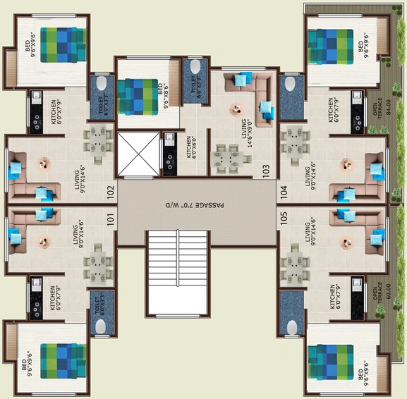 Floor Plan of FIA Daffodils in Palghar, Palghar - Image 79745