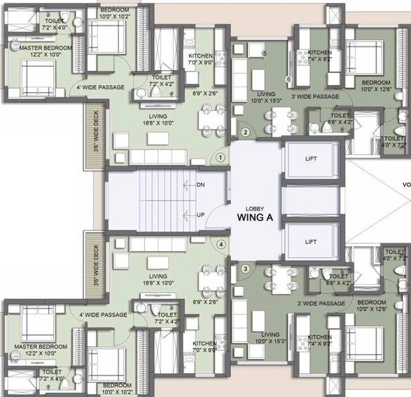Floor Plan of Ceear Land Primo in Bhandup West, Mumbai - Image 26330