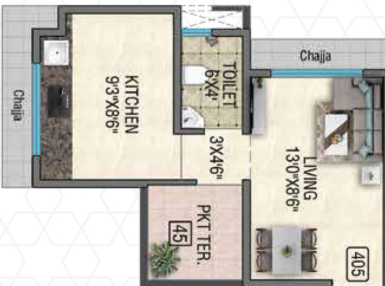 1 RK Flat in FIA Meridian in Palghar, Palghar - Image 621872