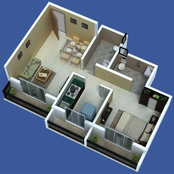 1 BHK Flat in Glenteck Glenone in Boisar East, Palghar - Image 621834