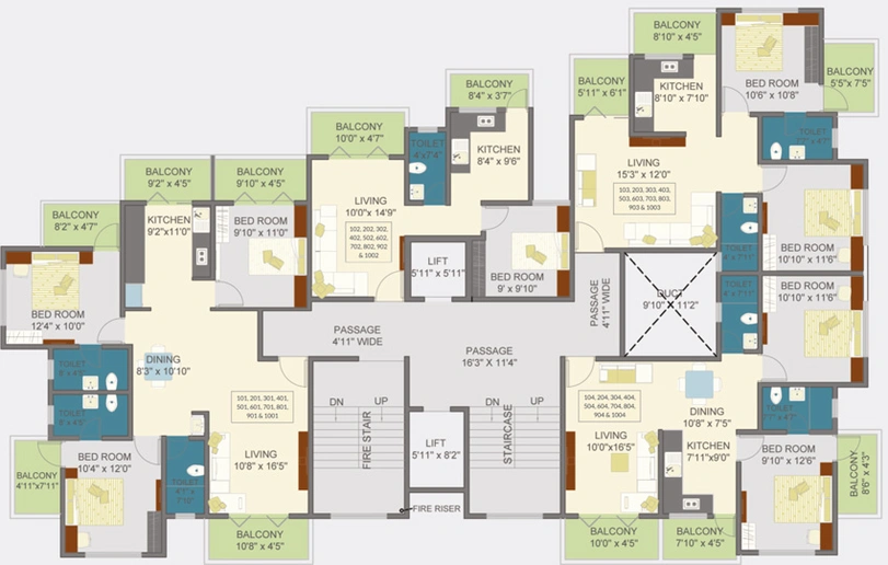 Floor Plan of Prasiddhi Tatvam Residency in Ravet, Pune - Image 78814