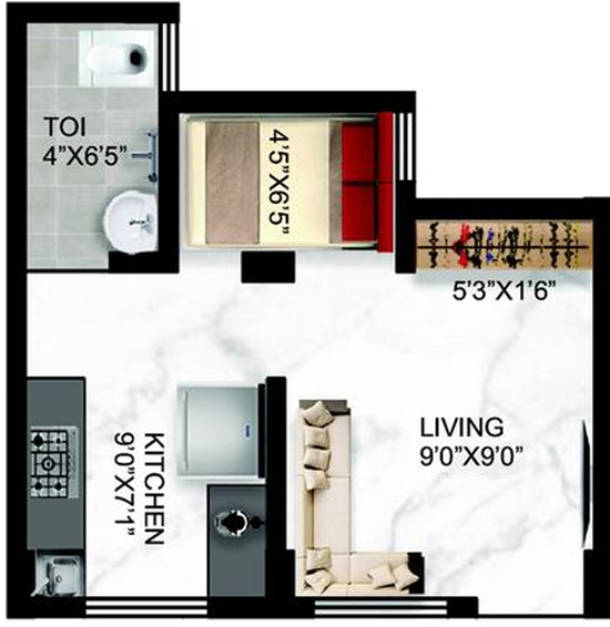 1 RK Flat in Imperial Paradise in Boisar West, Palghar - Image 621825