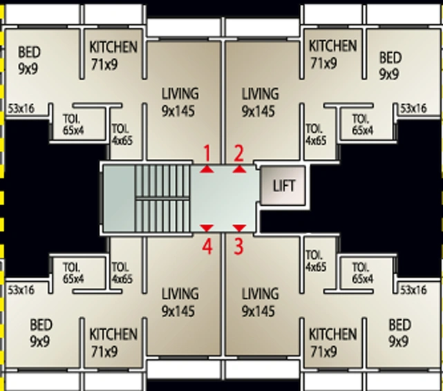 Floor Plan of Imperial Paradise in Boisar West, Palghar - Image 79701