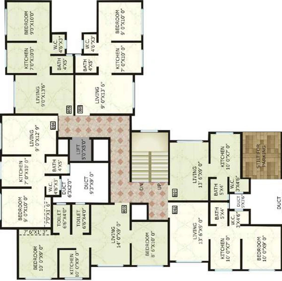Floor Plan of Trinity Greens in Saphale West, Palghar - Image 79677