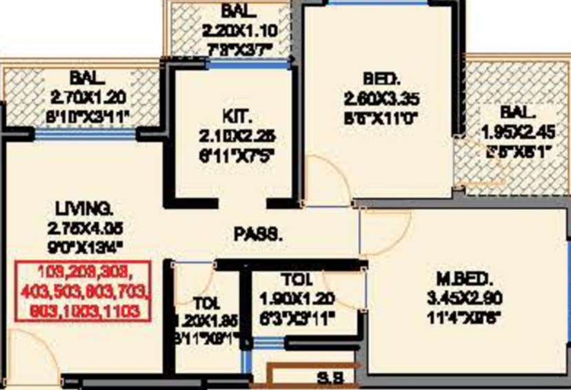 2 BHK Flat in Siddhivinayak Orchid Enclave in Taloja, Navi Mumbai - Image 662605