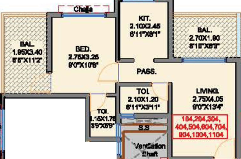 1 BHK Flat in Siddhivinayak Orchid Enclave in Taloja, Navi Mumbai - Image 662604