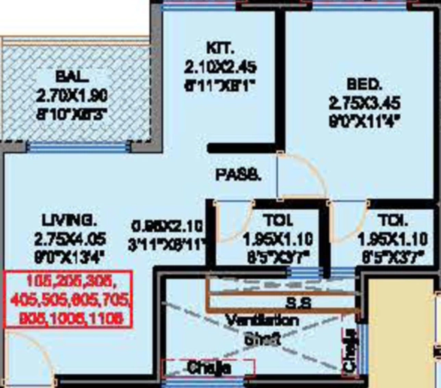 1 BHK Flat in Siddhivinayak Orchid Enclave in Taloja, Navi Mumbai - Image 662603