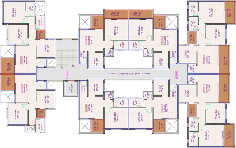 Floor Plan of Shree Enterprises Sparsh in Pirangut, Pune - Image 79351