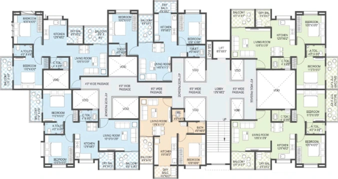 Floor Plan of Sai Audumbar in Punawale, Pune - Image 81149