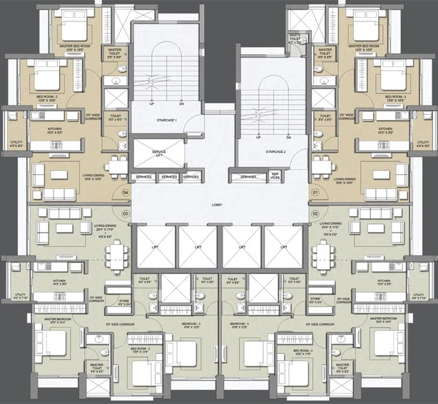 Floor Plan of Lodha Primo in Parel East, Mumbai - Image 80623