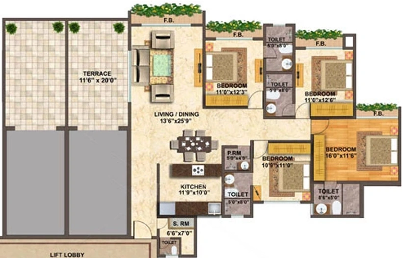 4 BHK Flat in Dheeraj Insignia in Santacruz East, Mumbai - Image 662596