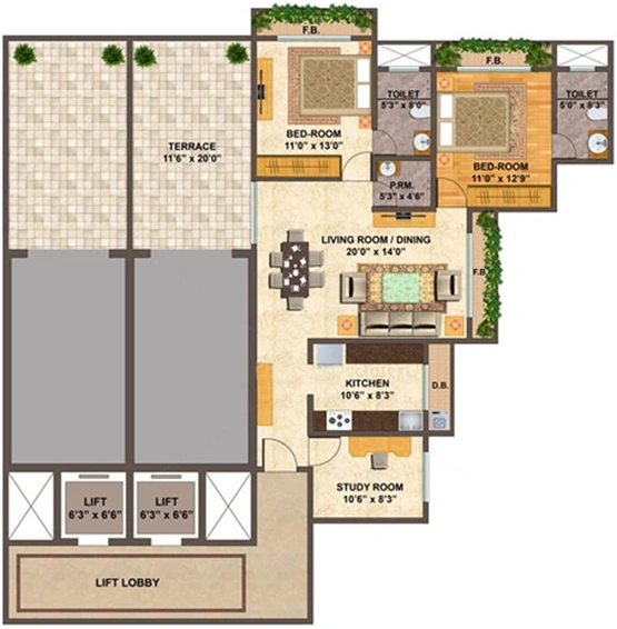 2 BHK Flat in Dheeraj Insignia in Santacruz East, Mumbai - Image 662594