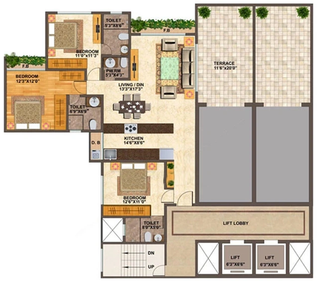 3 BHK Flat in Dheeraj Insignia in Santacruz East, Mumbai - Image 662595