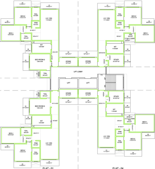 Floor Plan of Dheeraj Insignia in Santacruz East, Mumbai - Image 92784