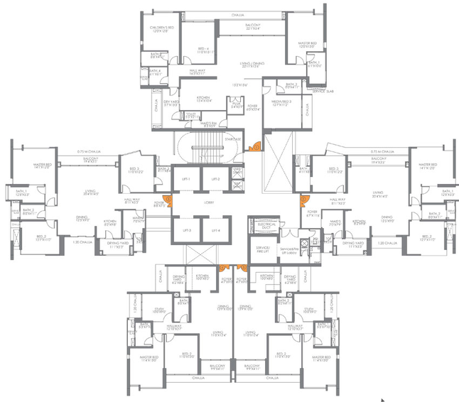 Floor Plan of Radius Imperial Heights in Goregaon West, Mumbai - Image 80654