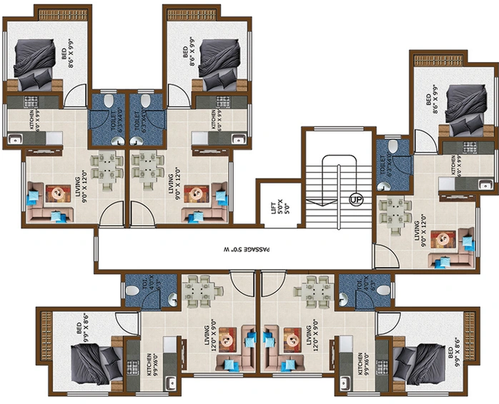 Floor Plan of Fia Emerald in Palghar, Palghar - Image 79671