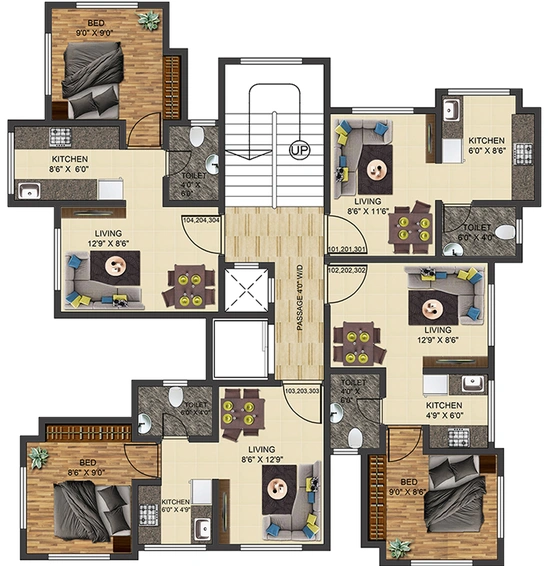 Floor Plan of Fia Sapphire in Palghar, Palghar - Image 79657