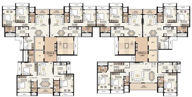 Floor Plan of Shirodkar Signature in Mulund East, Mumbai - Image 116473