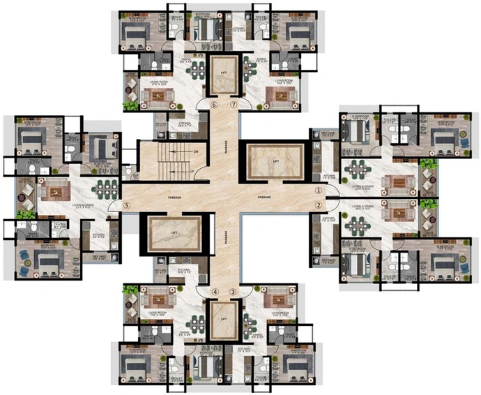 Floor Plan of JPV Pratap Adinath in Borivali West, Mumbai - Image 87329