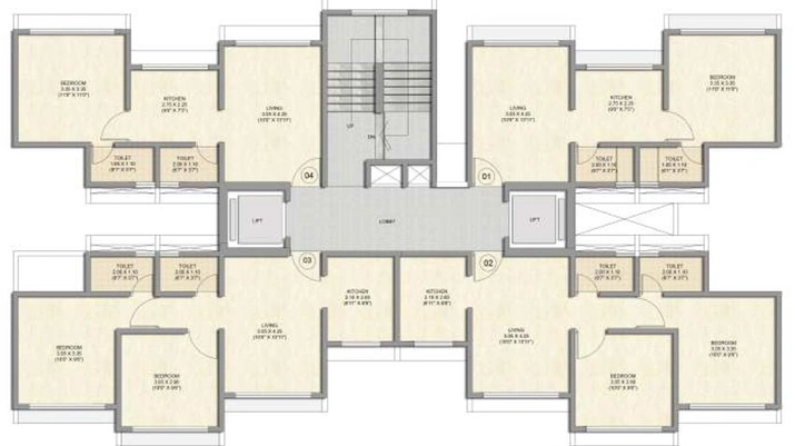 Floor Plan of Shivam Nirlon Five in Goregaon West, Mumbai - Image 78898