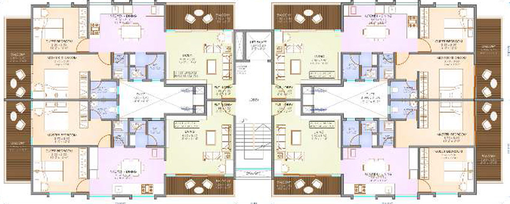 Floor Plan of Saikrushna Midori Towers in Mamurdi, Pune - Image 78907