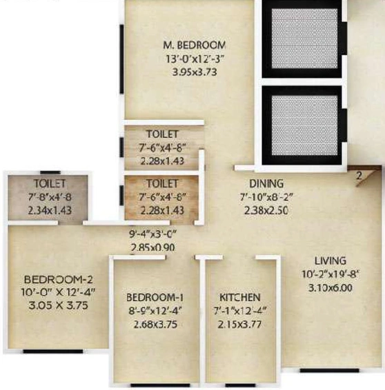 3 BHK Flat in Kolte Patil Jai Vijay in Vile Parle East, Mumbai - Image 620719