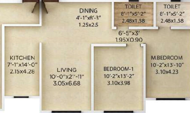 2 BHK Flat in Kolte Patil Jai Vijay in Vile Parle East, Mumbai - Image 620718