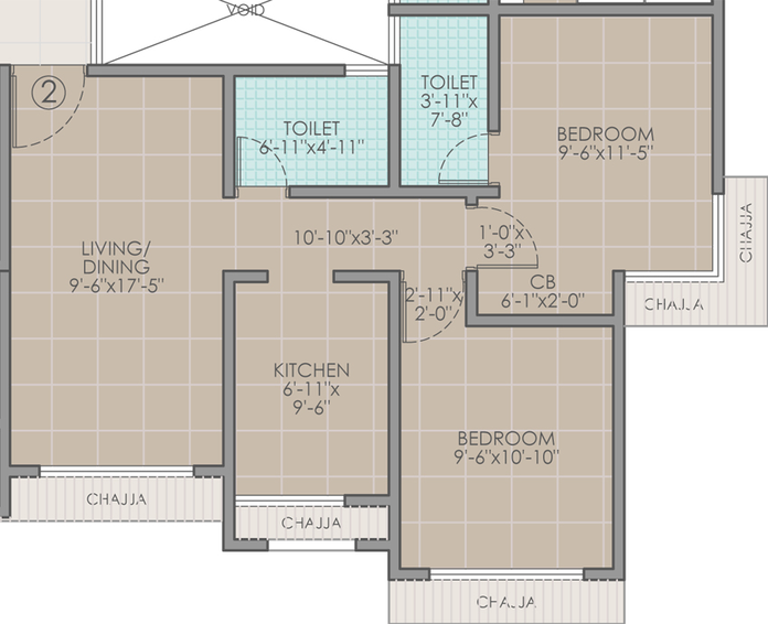 2 BHK Flat in Raj Heritage 2 in Mira Road East, Thane - Image 621900