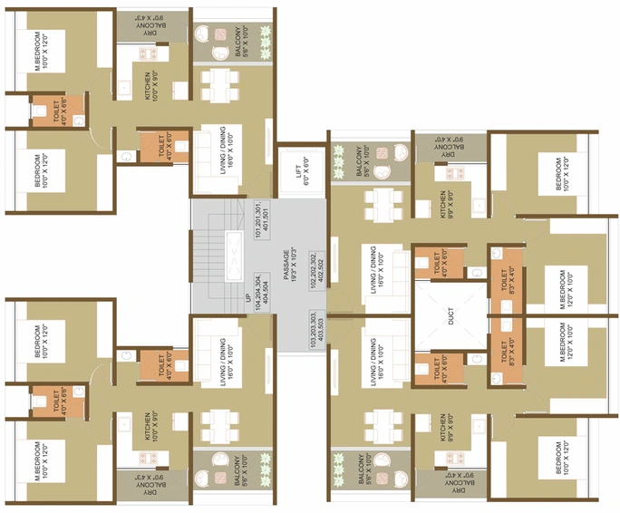 Floor Plan of Siddhivinayak Shantay Residency in Kiwale, Pune - Image 78930