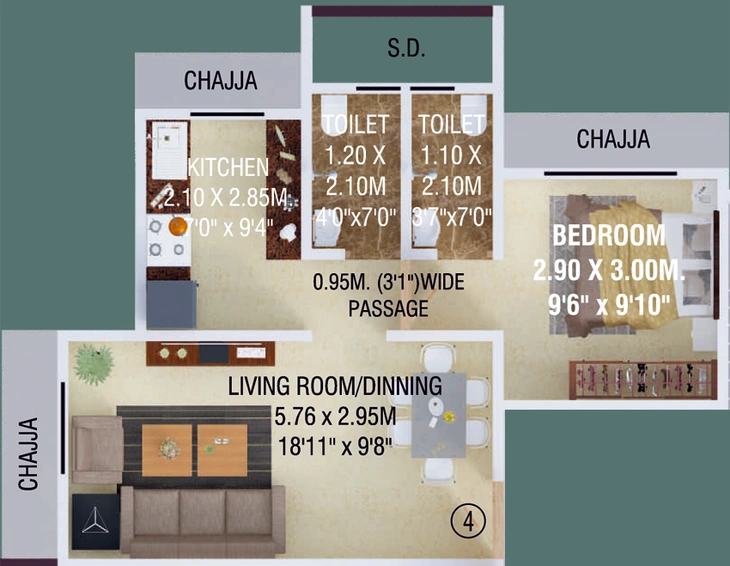 2 BHK Flat in Shree Partha in Thane West, Thane - Image 618974