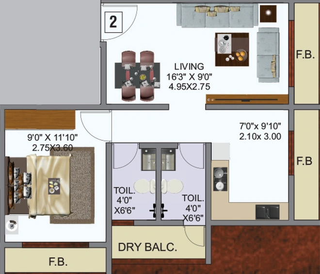 2 BHK Flat in Shree Sarva in Thane West, Thane - Image 621603