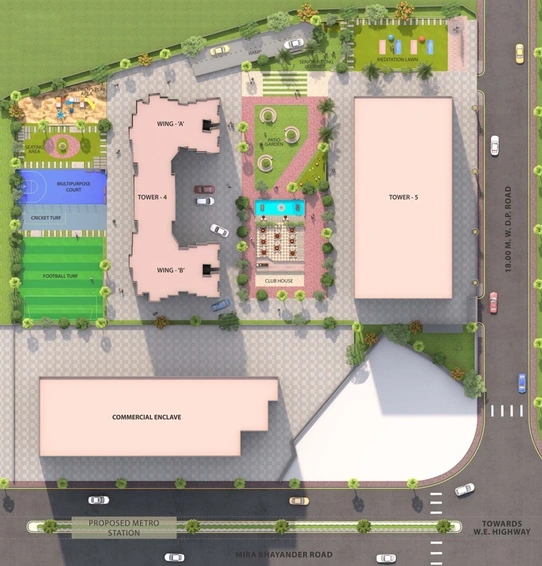Master Plan of Space Residency 2 in Mira Road East, Thane - Image 79796