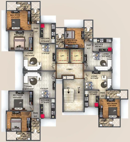 Floor Plan of Tirupathi The Windsor in Kandivali East, Mumbai - Image 79310
