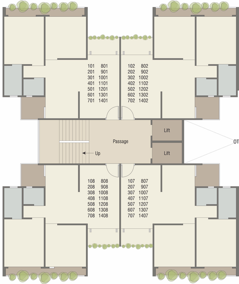 Floor Plan of Aatmiya New County in Makarpura, Vadodara - Image 79182