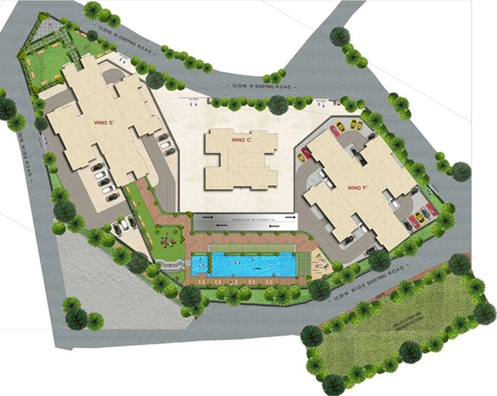 Master Plan of Wadhwa Crown Residences in Goregaon West, Mumbai - Image 79304