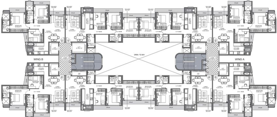 Floor Plan of Evershine Crown in Kandivali East, Mumbai - Image 79293