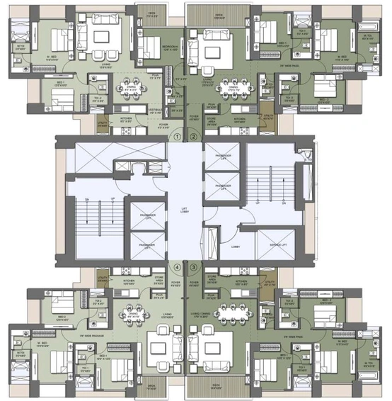 Floor Plan of Lodha Venezia in Parel East, Mumbai - Image 81040