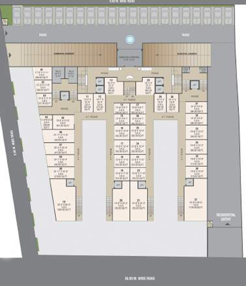 Master Plan of Lilleria Richmond Towers in Manjalpur, Vadodara - Image 79221