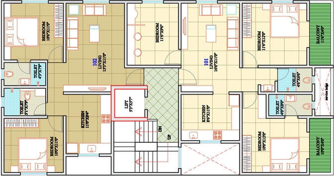 Floor Plan of GB Dinkar in Sadashiv Peth, Pune - Image 79087