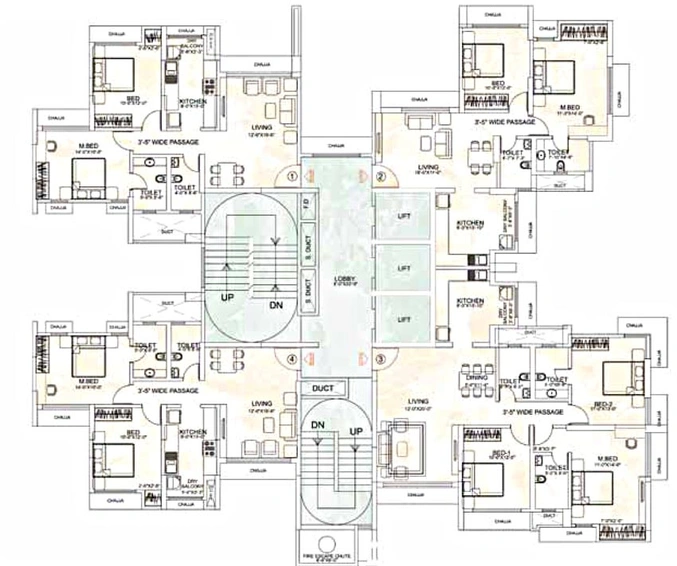 Floor Plan of Neptune Flying Kite in Bhandup West, Mumbai - Image 81048