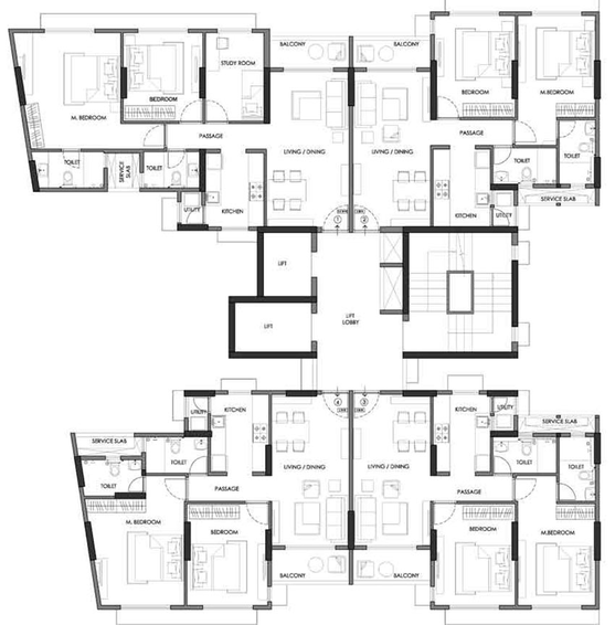 Floor Plan of Godrej Prime in Chembur East, Mumbai - Image 79095