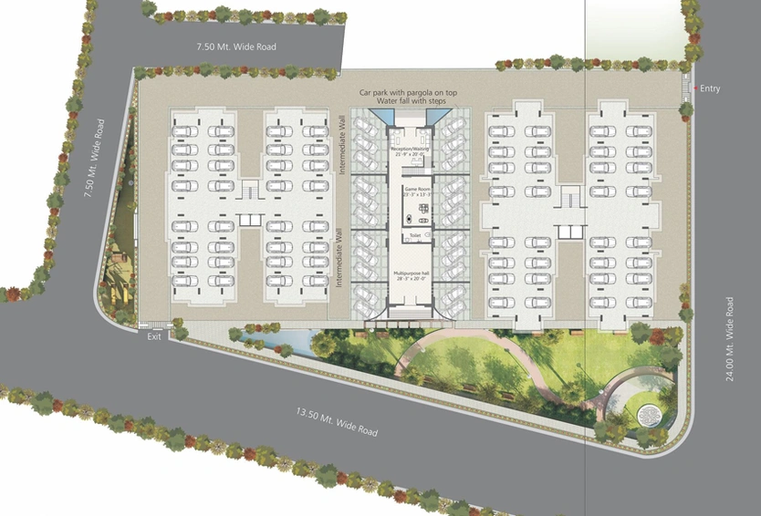 Master Plan of Satva Heights in Sama Savli Road, Vadodara - Image 79203