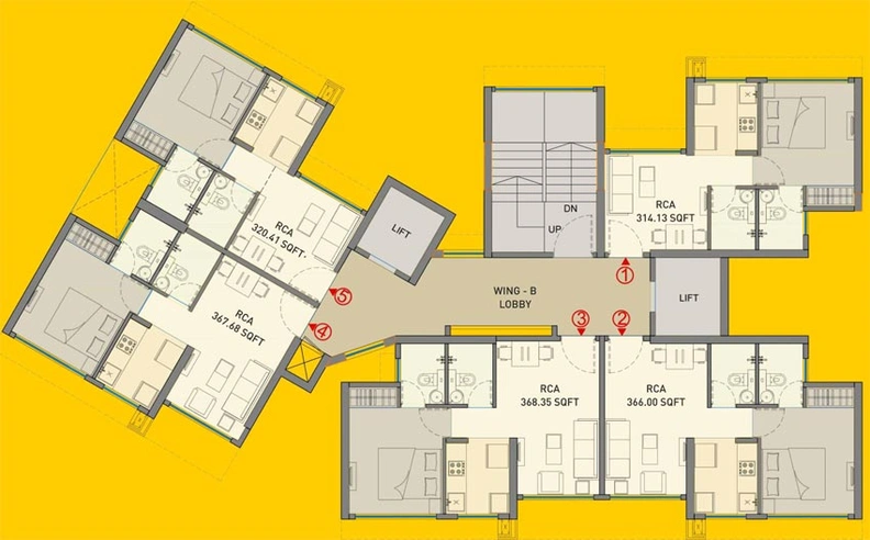 Floor Plan of A&O Excellente in Mulund West, Mumbai - Image 79285