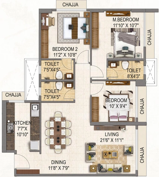 3 BHK Flat in BM Satyam Solaris in Chembur East, Mumbai - Image 620639