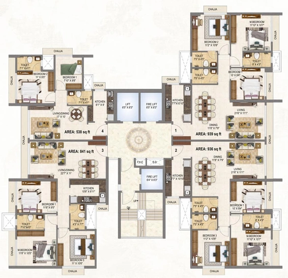Floor Plan of BM Satyam Solaris in Chembur East, Mumbai - Image 79270