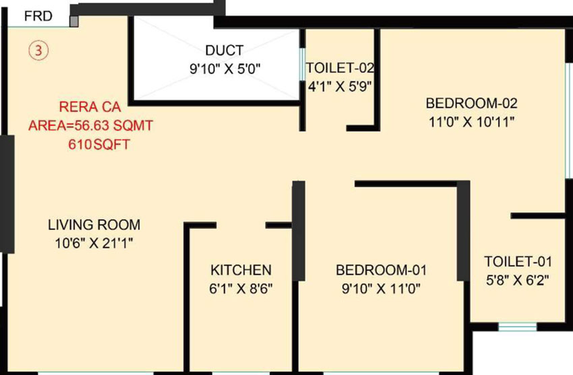 2 BHK Flat in Nirvaana Heights in Vikhroli East, Mumbai - Image 451729