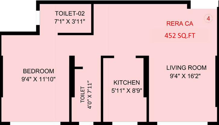 1 BHK Flat in Nirvaana Heights in Vikhroli East, Mumbai - Image 451725
