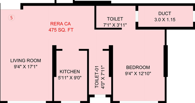 1 BHK Flat in Nirvaana Heights in Vikhroli East, Mumbai - Image 451726
