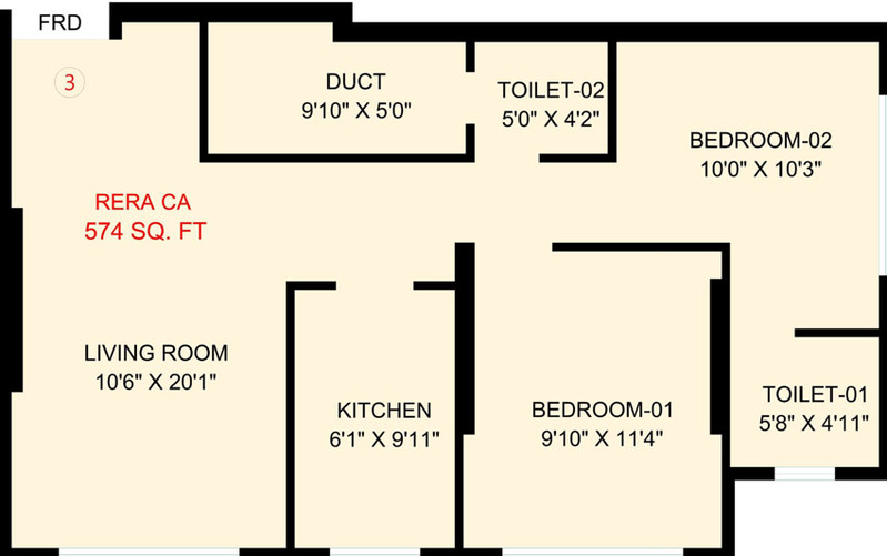 2 BHK Flat in Nirvaana Heights in Vikhroli East, Mumbai - Image 451728